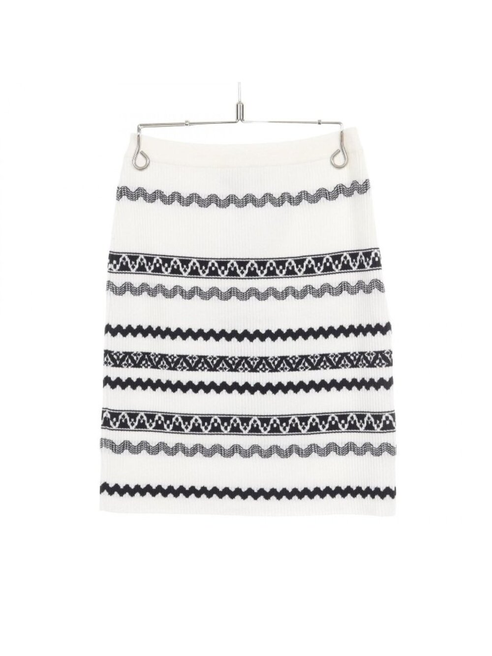 Louis Vuitton Skirt Monogram Scallop Knit Mini Cotton